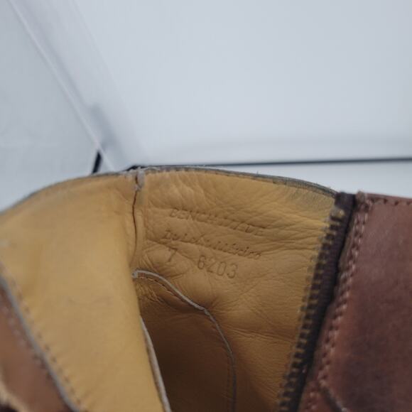 Bed Stu Brown Distressed Heeled Isla Booties 7 - Picture 9 of 14